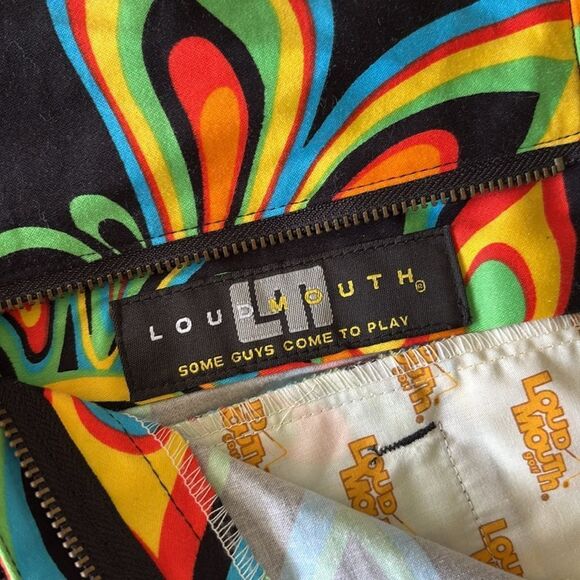 Loudmouth Bermuda Golf Shorts - Shagadelic  Black - Picture 11 of 13